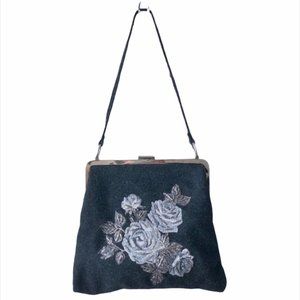 Vintage Dolce Gabbana 90s bag purse floral sequins beads